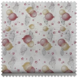 tela popelín infantil globos pastel