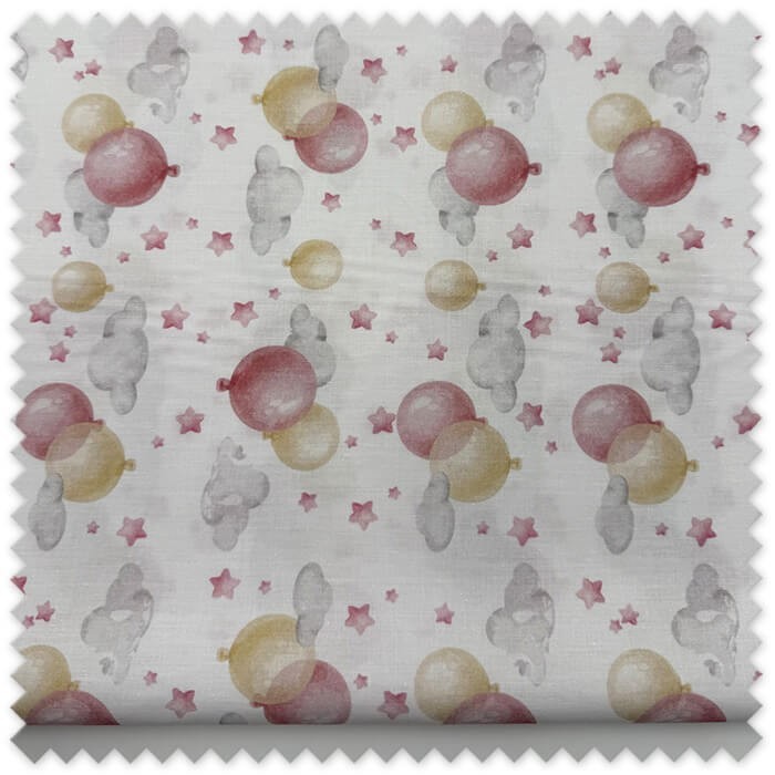 tela popelín infantil globos pastel
