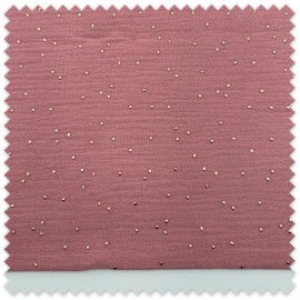 retal algodón doble gasa rosa