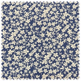 tela viscosa fondo azul jeans estampado flores