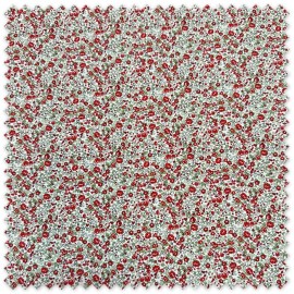 tela algodón flores pequeñas rojas