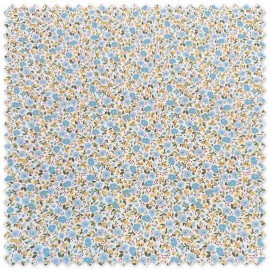 tela floral azul amarillo primavera verano