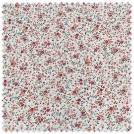 popelín algodón estampado flores pequeñas tonos cálidos