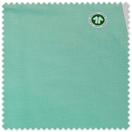 Tela 100% algodón orgánico color verde menta