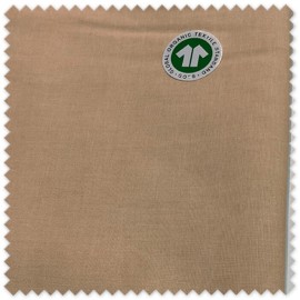 Tela 100% algodón orgánico color beige natural