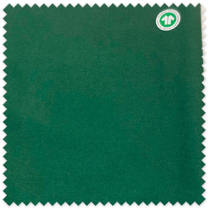 Comprar tela algodón orgánico verde botella online