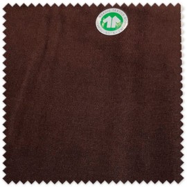 Tela algodón orgánico marrón chocolate por metros