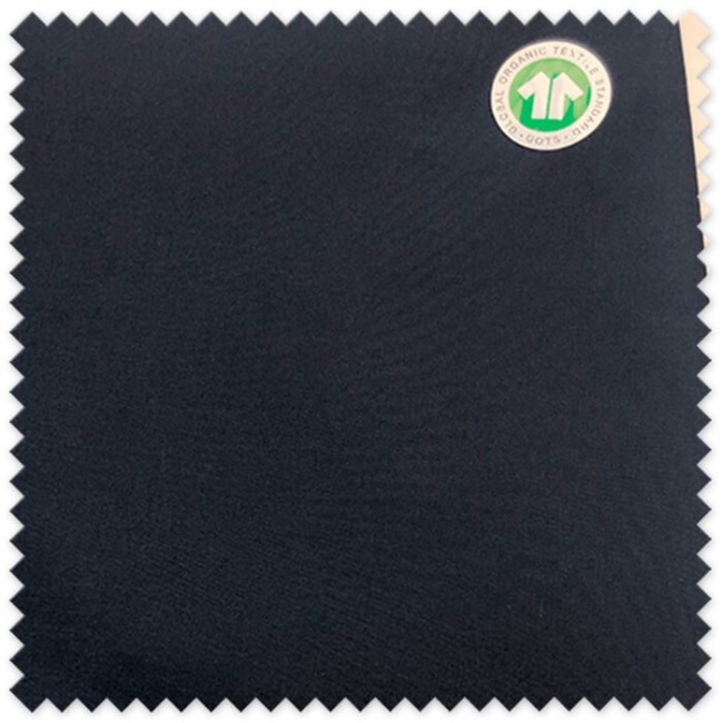 Tejido 100% algodón orgánico azul oscuro