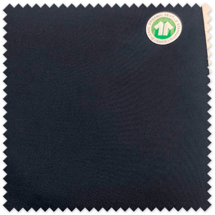 Tejido 100% algodón orgánico azul oscuro