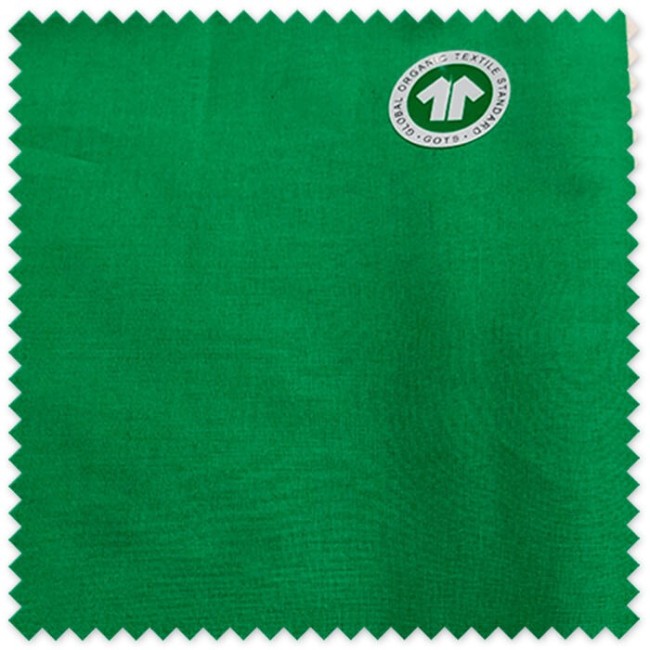 Comprar tela verde algodón orgánico por metros