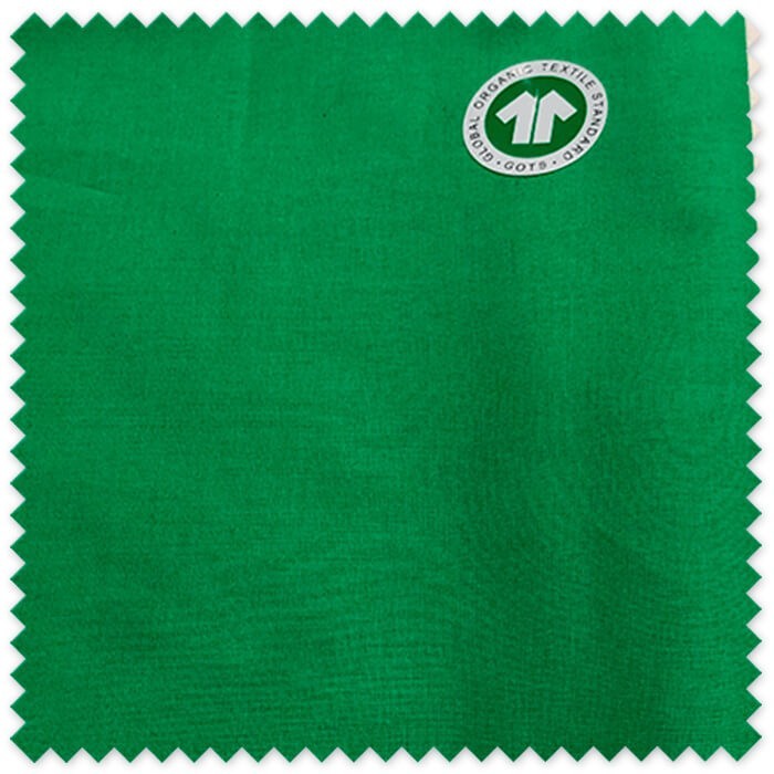Comprar tela verde algodón orgánico por metros