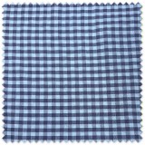 Tela cuadro vichy azul y marino seersucker