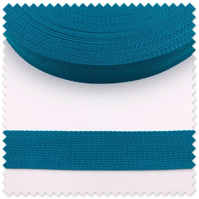 Cinta para mochilas color petróleo 32mm resistente por metros