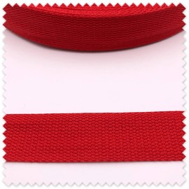 Cinta para mochilas roja 32mm resistente por metros