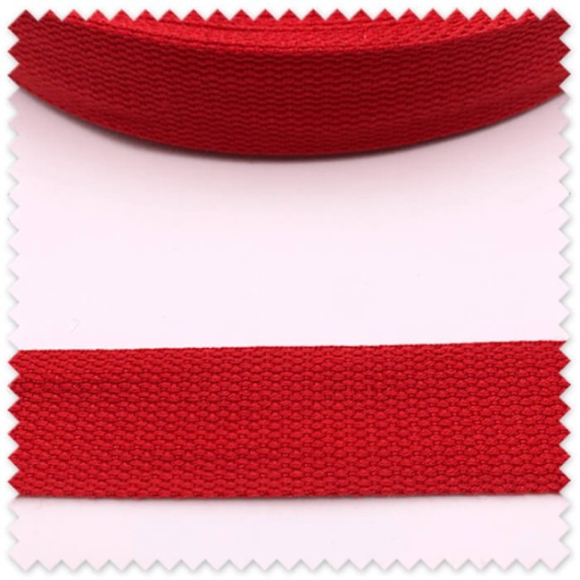 Cinta para mochilas roja 32mm resistente por metros
