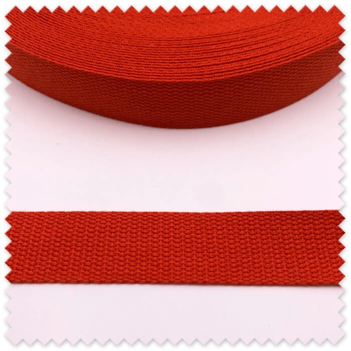 Cinta para mochilas naranja 32mm resistente por metros