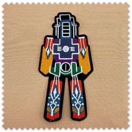 Parche robot de colores infantil termoadhesivo
