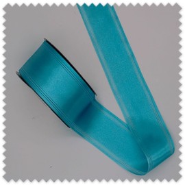 Cinta de raso fantasía celeste en rollo de 20 metros para costura, decoración y manualidades