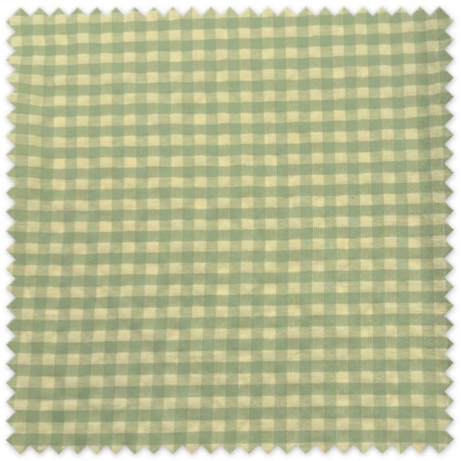 tela seersucker cuadro vichy pistacho y verde