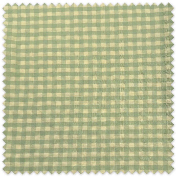tela seersucker cuadro vichy pistacho y verde