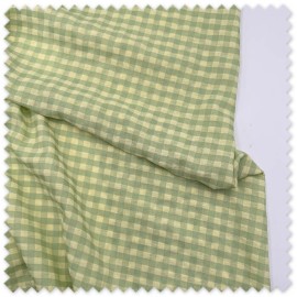 Tela Seersucker Vichy Pistacho y Verde | Comprar Online