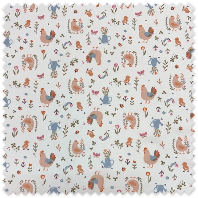 tela infantil gallinas algodon patchwork
tela algodon estampado granja gallinitas