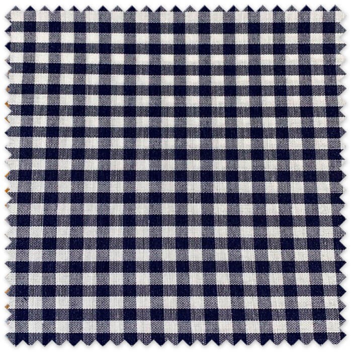 tela cuadros vichy azul marino algodón infantil