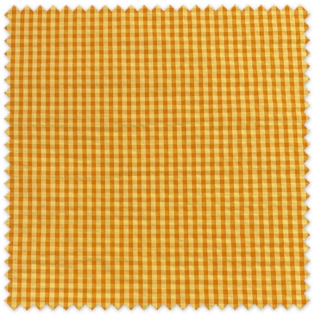 tela vichy arrugada infantil naranja amarillo