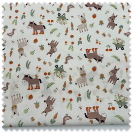 retal tela algodon 100% burritos y zanahorias tela infantil estampada para costura patchwork manualidades bebe