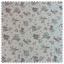 Tela Doble Gasa Koalas | Tela de Algodón Infantil Suave para Bebé