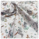 tela doble gasa koalas tela muselina infantil algodon suave para bebe costura ropa bebe arrullos