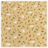 tela doble gasa ocas fondo amarillo muselina algodon infantil suave para bebe costura arrullos ropa bebe