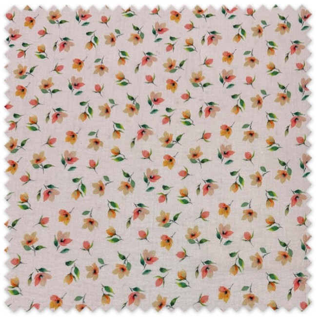 tela doble gasa flores fondo rosa suave muselina algodon infantil tela bebe para arrullos ropa bebe costura