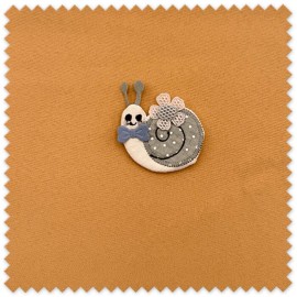 Parche forma caracol, decorar ropa infantil, parches coser, manualidades textiles, parches decorativos