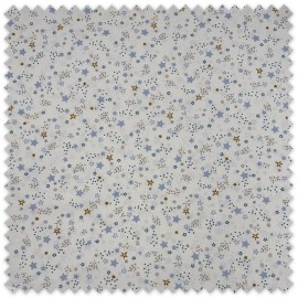 tela algodon 100% estampado estrellas azul y camel tela infantil para costura patchwork ropa bebe