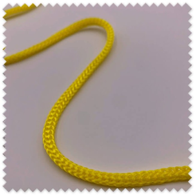 Cordón Trenzado 4 mm Amarillo | Cordón Decorativo para Costura y Manualidades