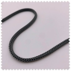 Cordón Trenzado 4 mm Gris | Cordón Decorativo de Mercería para Costura Creativa
