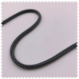 Cordón Trenzado 4 mm Gris | Cordón Decorativo de Mercería para Costura Creativa