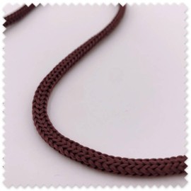 Cordón Trenzado 4 mm Marrón Chocolate | Cordón Decorativo para Costura y DIY