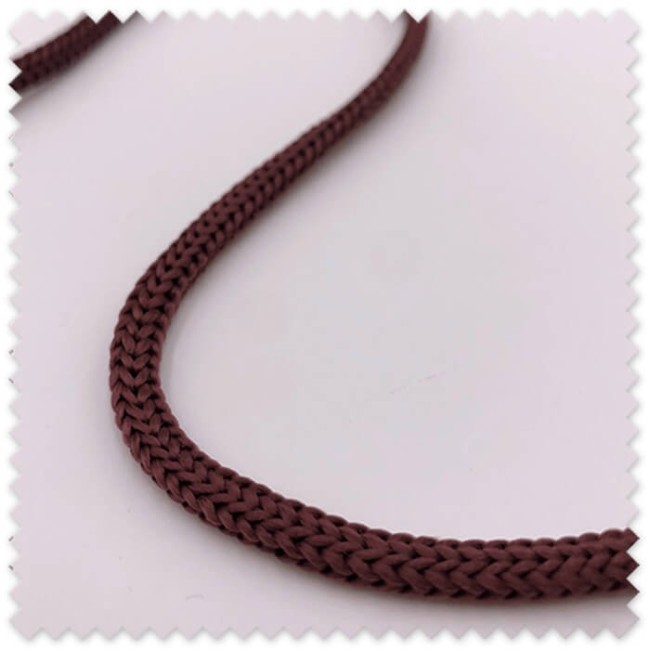 Cordón Trenzado 4 mm Marrón Chocolate | Cordón Decorativo para Costura y DIY