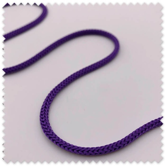 Cordón Trenzado 4 mm Morado | Cordón Decorativo para Costura Creativa y Proyectos DIY