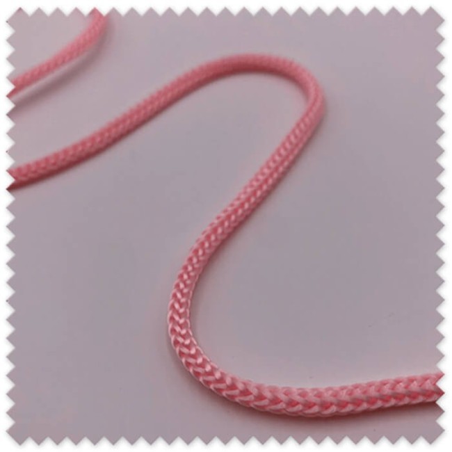 Cordón Trenzado 4 mm Rosa | Cordón Decorativo para Proyectos DIY, Costura y Manualidades