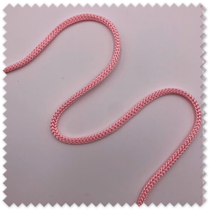 cordón rosa trenzado decoración