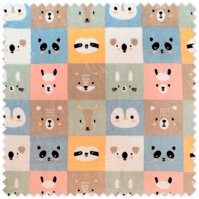 tela coralina animales cuadros tonos bebé precio baratos