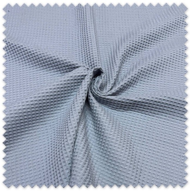 tela waffle azul maya algodón textura gofre
