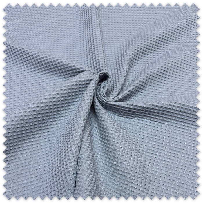 tela waffle azul maya algodón textura gofre