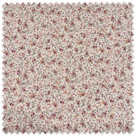 popelín algodón estampado flores pequeñas tonos cálidos