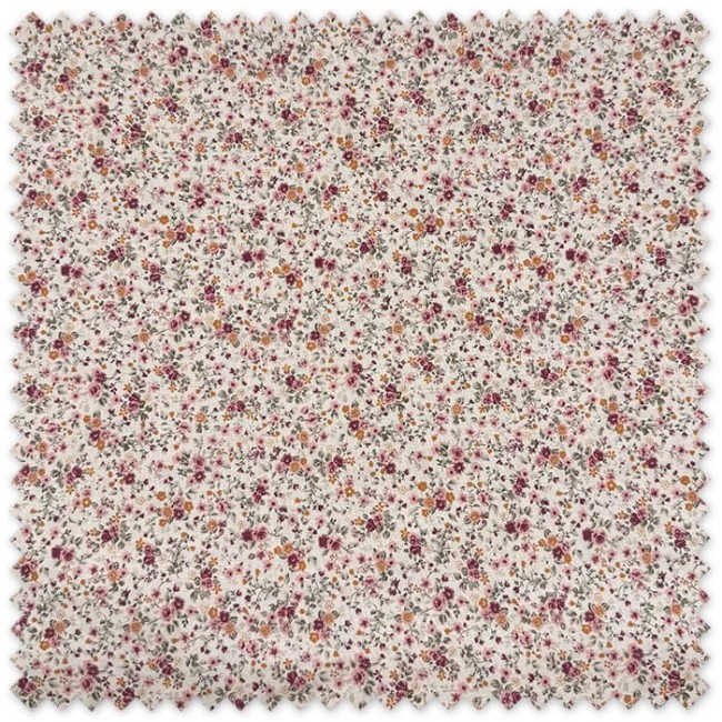 popelín algodón estampado flores pequeñas tonos cálidos