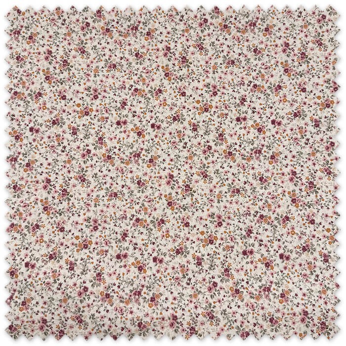 popelín algodón estampado flores pequeñas tonos cálidos