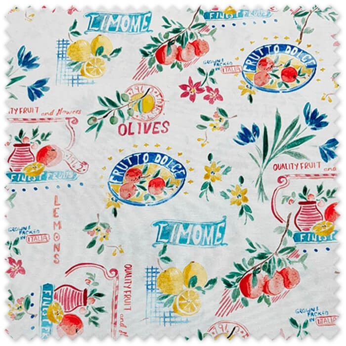 tela canva digital frutas estampado frutal colorido tejido rústico